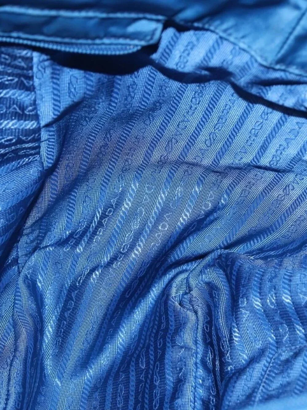 PRADA Shoulder Bag Nylon 2way Blue Silver - Picture 11 of 16